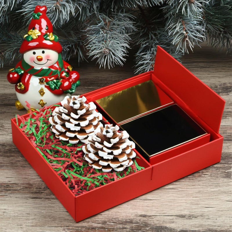 TORONTOKYO 2 LB Christmas Crinkle Cut Paper Shred Filler Gift Wrapping & Basket Filler Red Green Shredded Paper for Christmas, Birthday, Wedding, Party Decor - Image 2